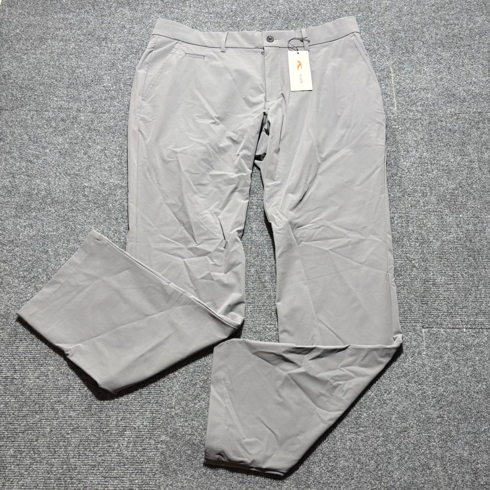 KJUS Men Ike Pants Grey MG20-D08 Regular Fit Golf Trousers 38/32 NEW